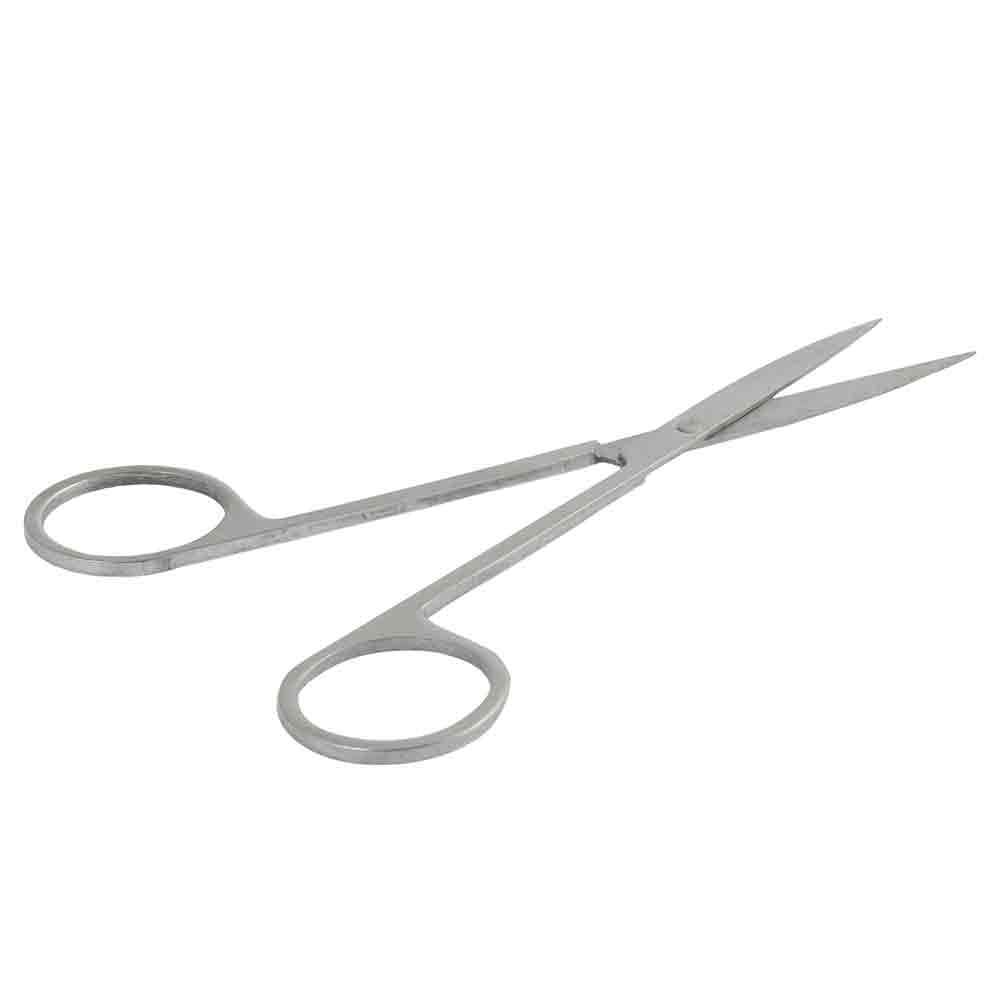 Small Manicure All Purpose Silver Scissor for Fingernails, Moustache, Beard, Eyebrow and Toenails, Stainless Steel for Men and Women