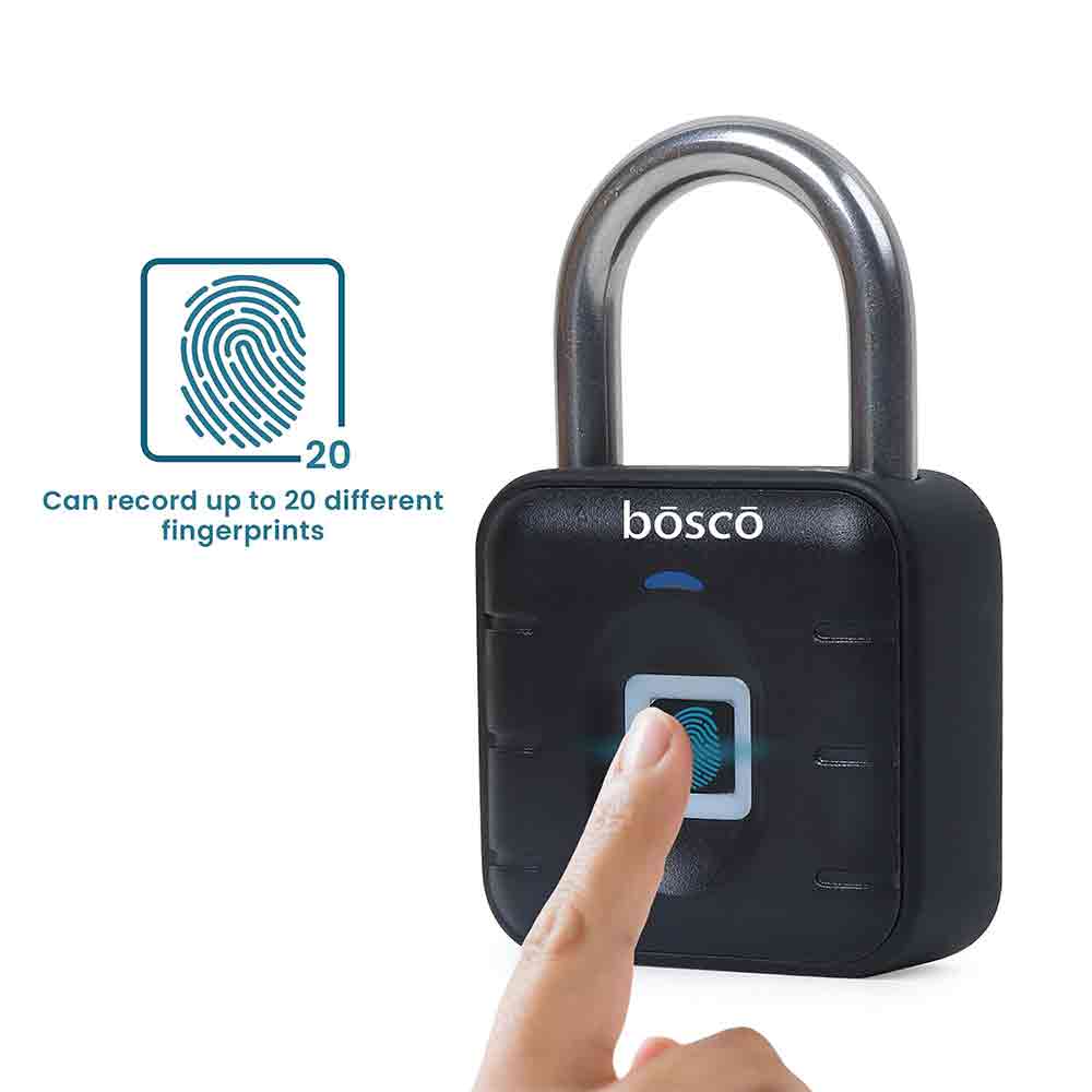 Smart Fingerprint Padlock with Fingerprint Waterproof Suitable for Bags, Suitcase, Bike, Garage Door, Cabinet, Warehouse Doors and shutters.