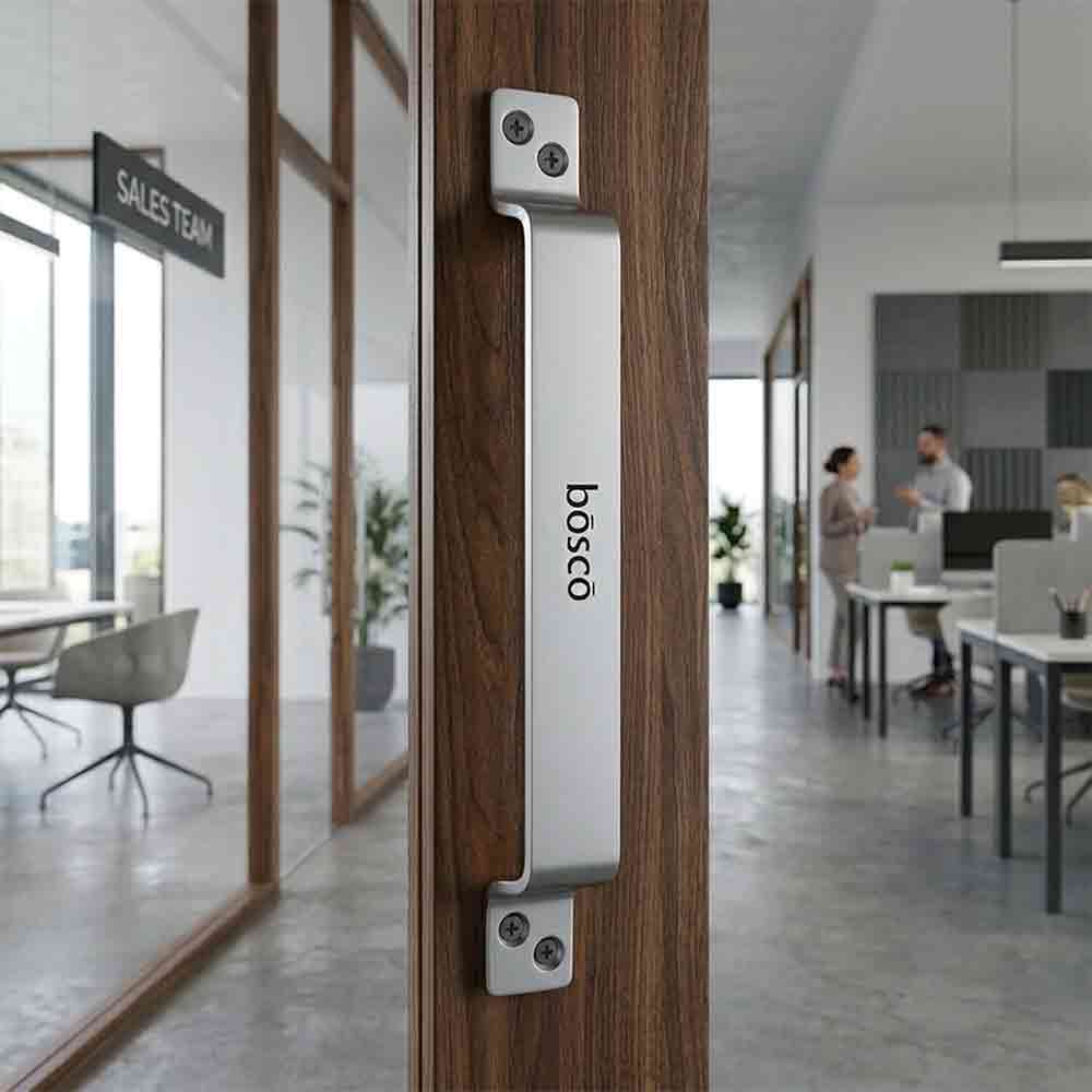 Stainless Steel D Shape Handle – 8 Inch | Heavy-Duty Ergonomic Pull Handle for Doors, Drawers, Cabinets, Kitchen, Bathroom & Office | Sleek Silver Finish | Rust-Resistant & Durable