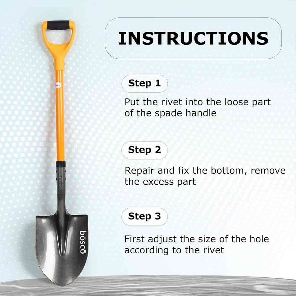 Premium U-Shape Garden Shovel for Digging, Transplanting & Landscaping Durable Heavy-Duty Steel Construction Ergonomic Handle Multicolor Design Ideal for Gardening, Soil Work & Outdoor Use