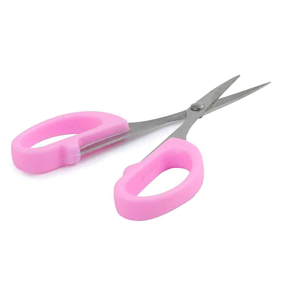 Small Stainless Steel Scissors for Home, Office, Craft, Grooming & Kitchen Use – 4-Inch All-Purpose Sharp Blade Scissor with Ergonomic Handle – Multicolour – Pack of 1