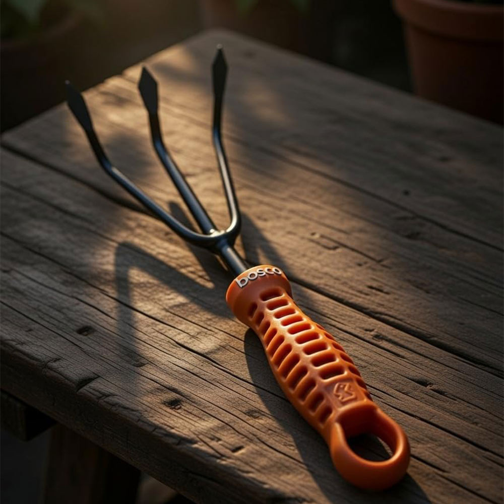3 Prong Mini Cultivator for Gardening -Manual Cultivator for Agriculture | Durable Gardening Hand Tools | Grass Picker, Weed Remover & Soil Tiller