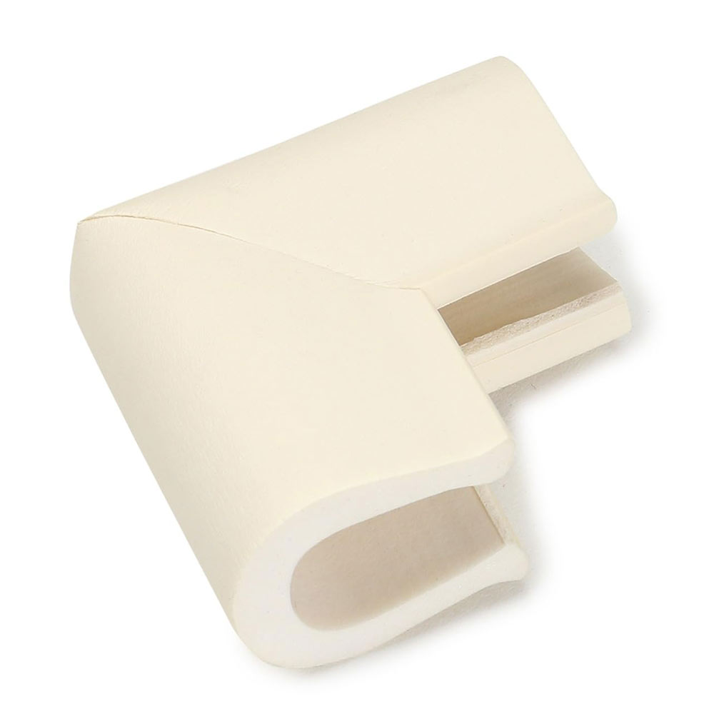 Baby Corner Guards – Pre-Taped Safety Edge Protectors for Furniture | Childproof Foam Cushions with Strong 3M Adhesive | Soft Baby Proofing for Sharp Corners – Pack of 4 (White)