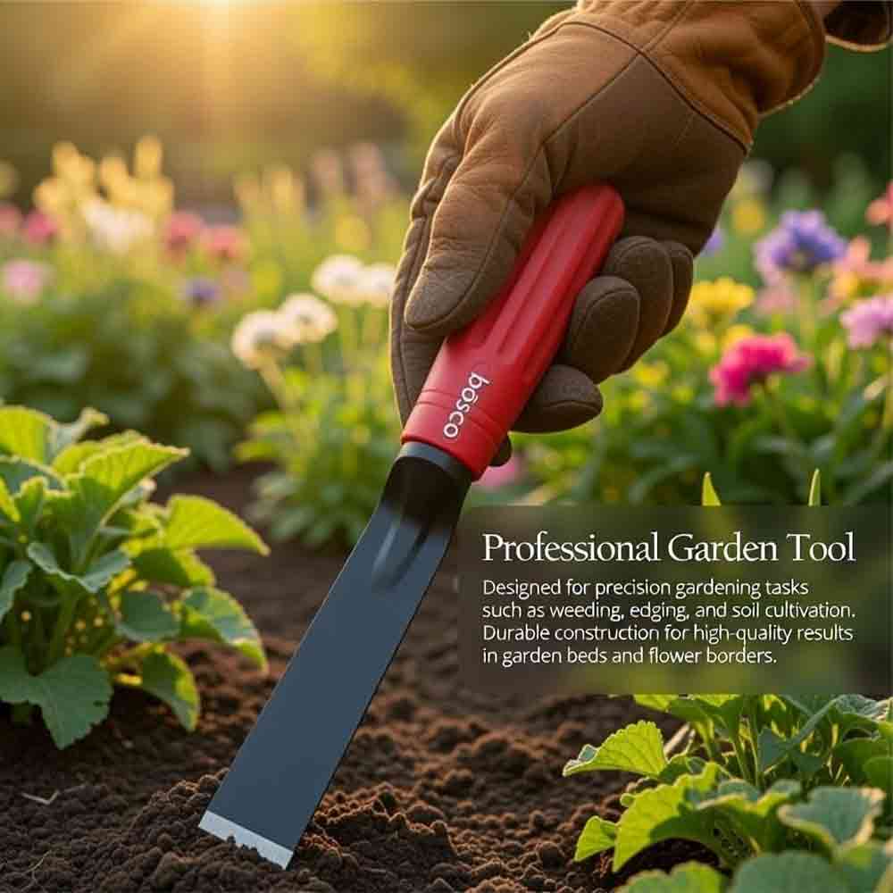 Hand Khurpa for Gardening, Heavy Duty Steel Garden Weeding Tool with Comfortable Grip Handle for Digging, Weeding & Soil Loosening (Light Khurpa)