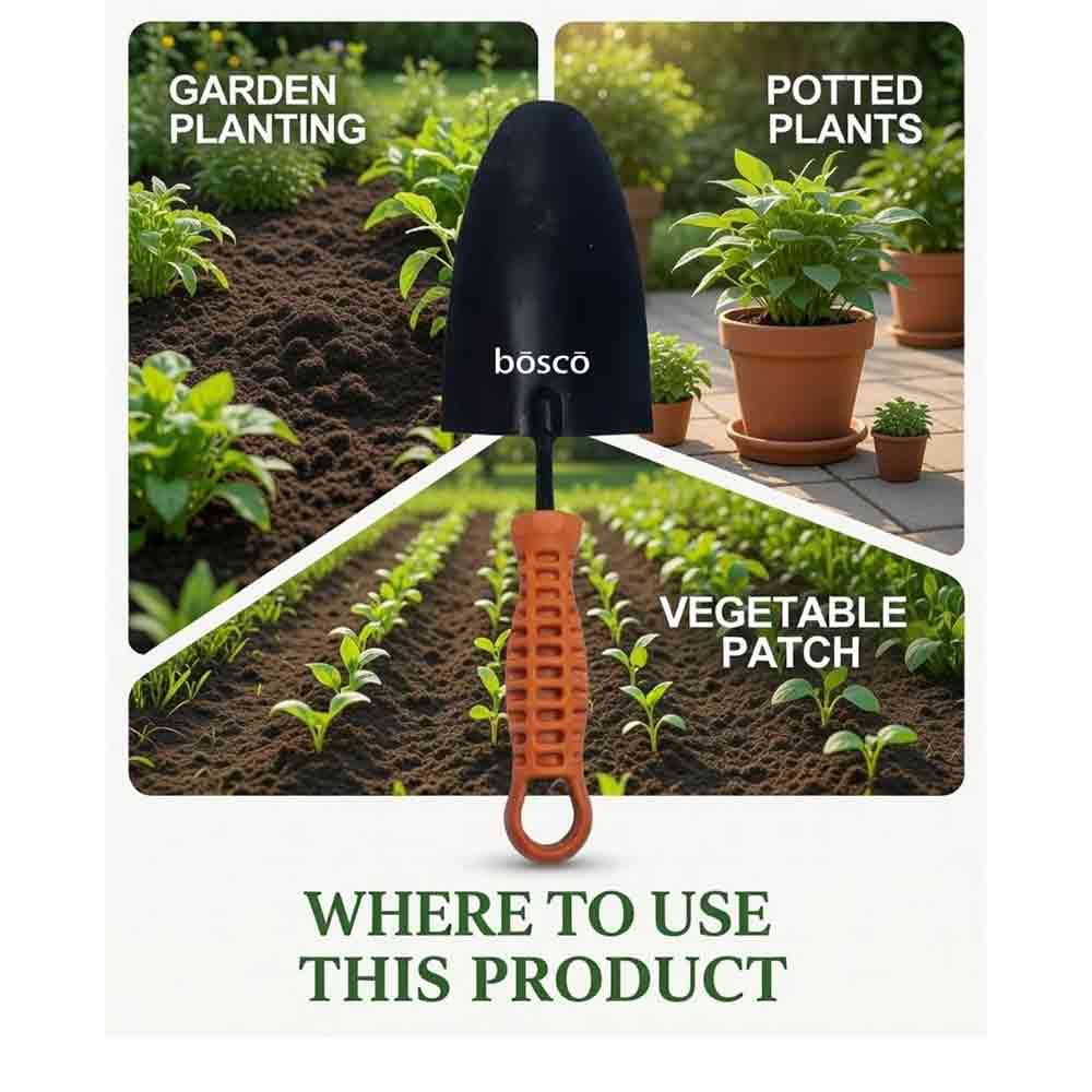 Hand Trowel for Gardening - Sharp Metal Blade, Sturdy Construction, Ergonomic Handle, Rust-Resistant Finish, Garden Tools for Home, Durable Shovel for Gardening