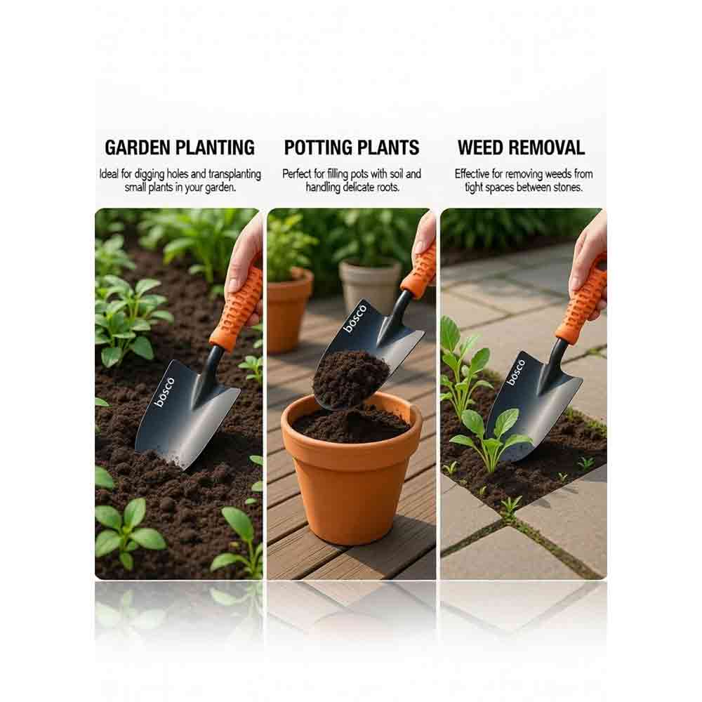 Hand Trowel for Gardening - Sharp Metal Blade, Sturdy Construction, Ergonomic Handle, Rust-Resistant Finish, Garden Tools for Home, Durable Shovel for Gardening