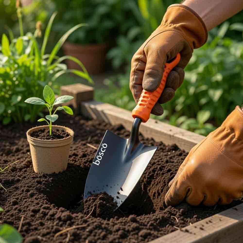 Hand Trowel for Gardening - Sharp Metal Blade, Sturdy Construction, Ergonomic Handle, Rust-Resistant Finish, Garden Tools for Home, Durable Shovel for Gardening