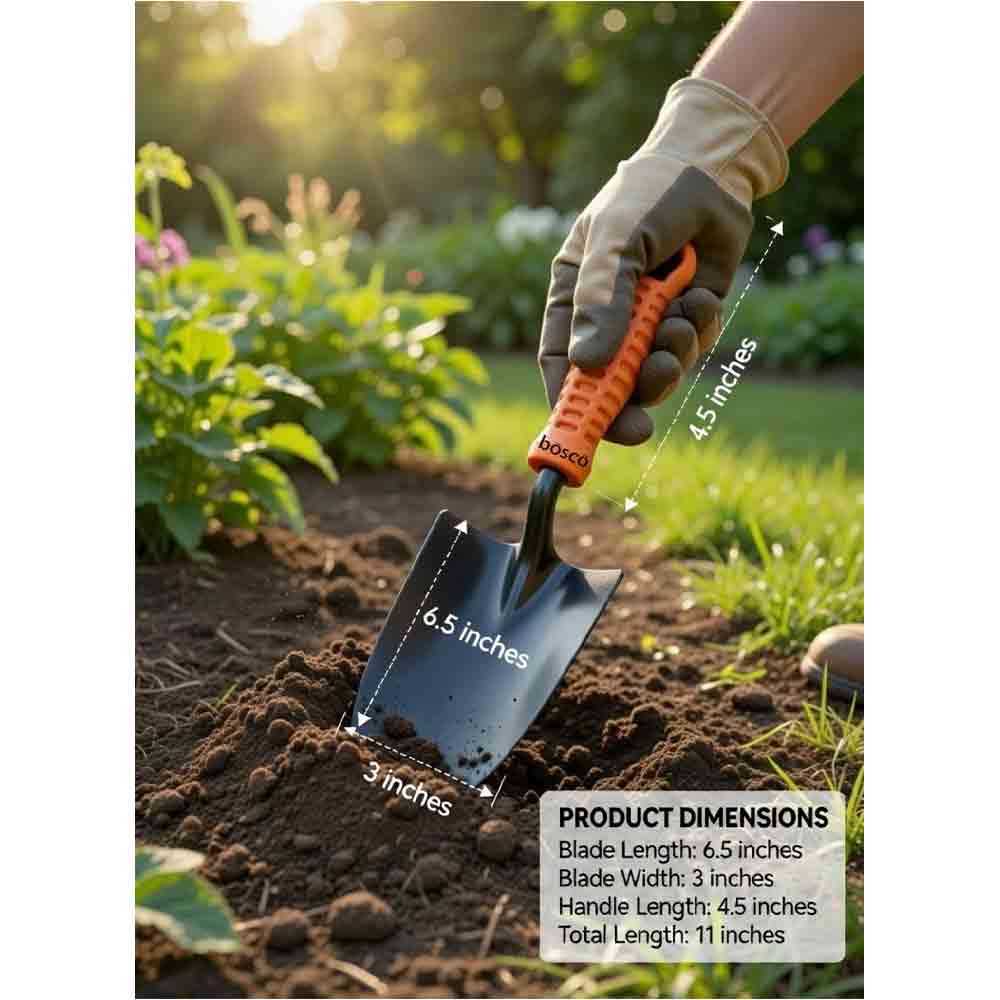 Hand Trowel for Gardening - Sharp Metal Blade, Sturdy Construction, Ergonomic Handle, Rust-Resistant Finish, Garden Tools for Home, Durable Shovel for Gardening