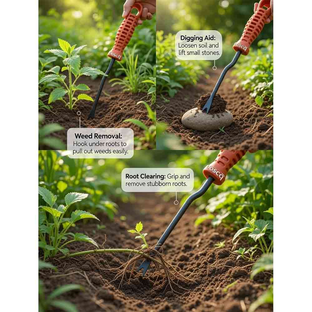 Hand Weeder -Weed Remover Tool with Handle, Weed Cutter for Terrace Garden, Durable Hand Weeder for Garden, Garden Plants Weeder for Lawn