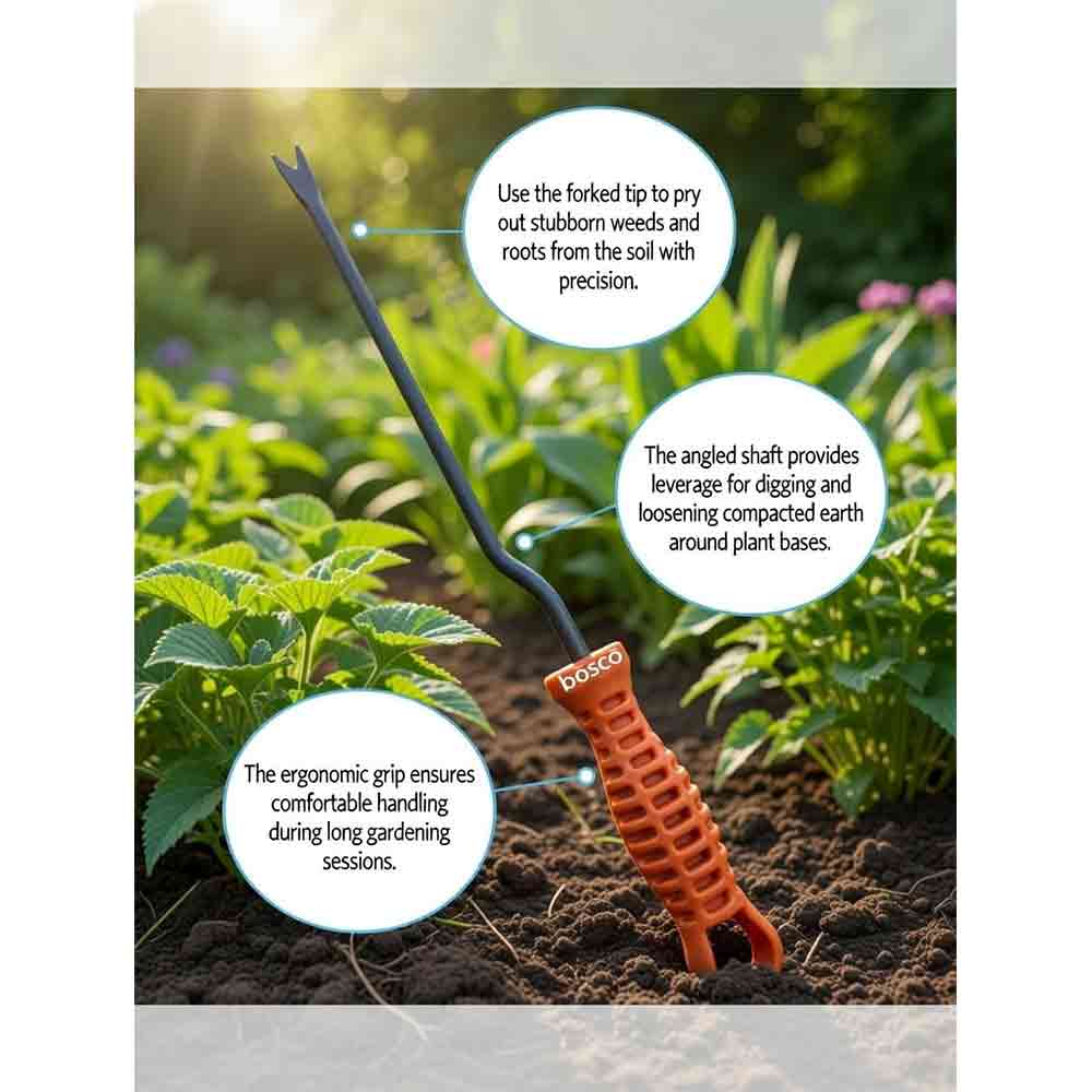 Hand Weeder -Weed Remover Tool with Handle, Weed Cutter for Terrace Garden, Durable Hand Weeder for Garden, Garden Plants Weeder for Lawn