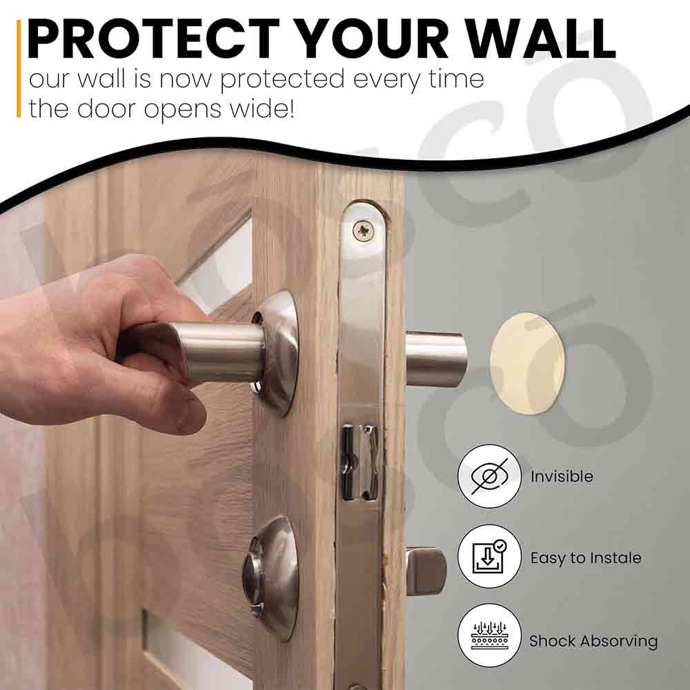 Self-Adhesive Rubber Door Bumper Stoppers – Pack of 1 Silicone Wall Protectors for Door Knob & Handle Impact – Anti-Collision Shock Absorbing Pads for Home, Office, and Bathroom Walls (35mm)