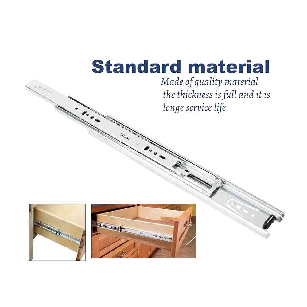 Stainless Steel 50Kg Capacity Heavy Duty Telescopic Drawer Slide | Full Extension, QC Passed, 500000 Cycle Test, 48H Salt Spray Tested | 5 Year Warranty | Pack of 2 Pieces with Screw | 10 Inch
