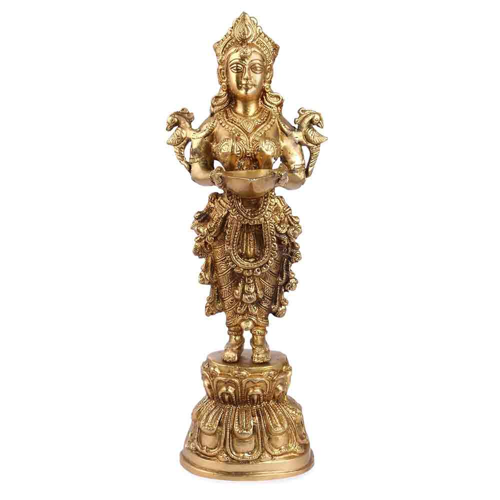 Apsara Holding Diya Lamp in Hands