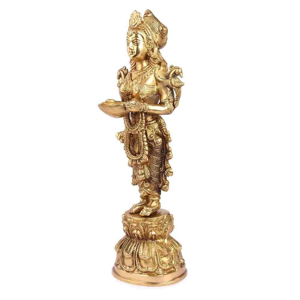 Apsara Holding Diya Lamp in Hands