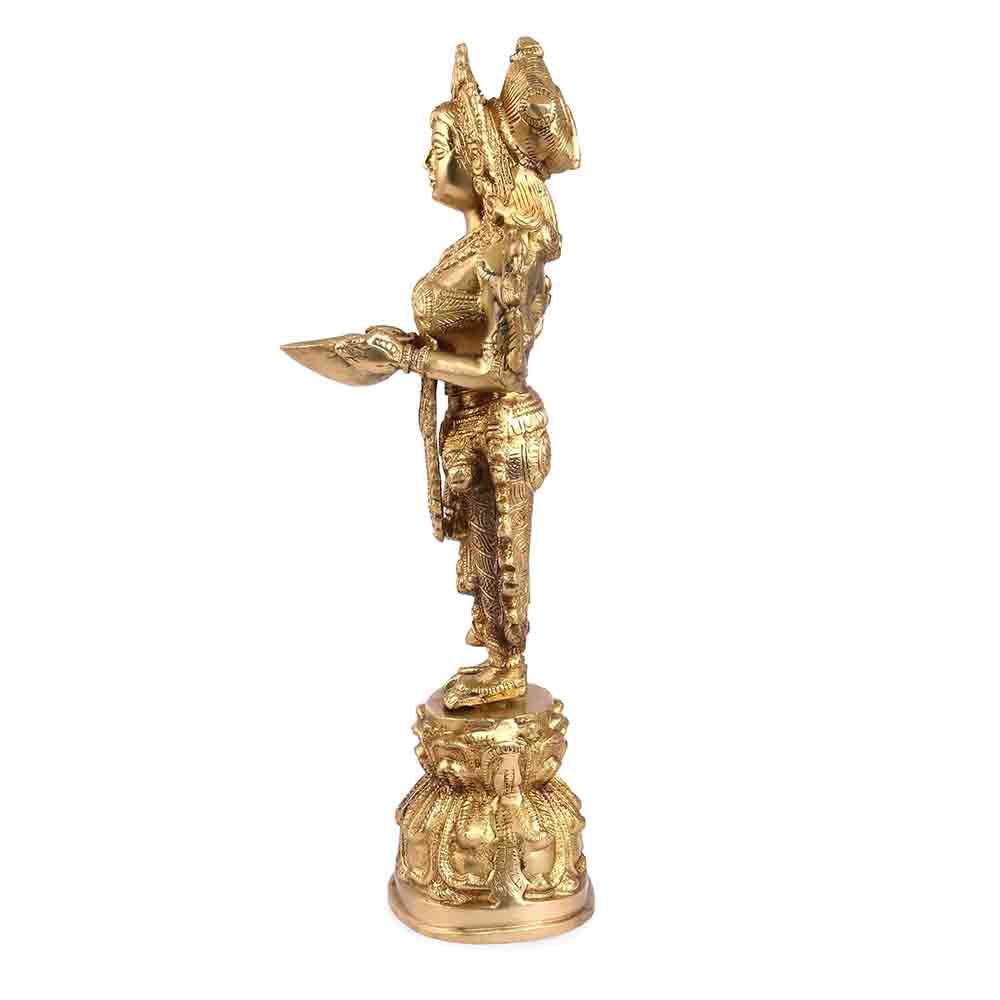 Apsara Holding Diya Lamp in Hands
