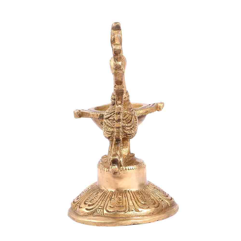 Brass Peacock Diya Lamp Diwali Decoration Items for Home décor Gift Deepak Oil Lamp for Daily Puja & Other Religious Rituals | Home Décor | Deepak for Home, Office & Temples