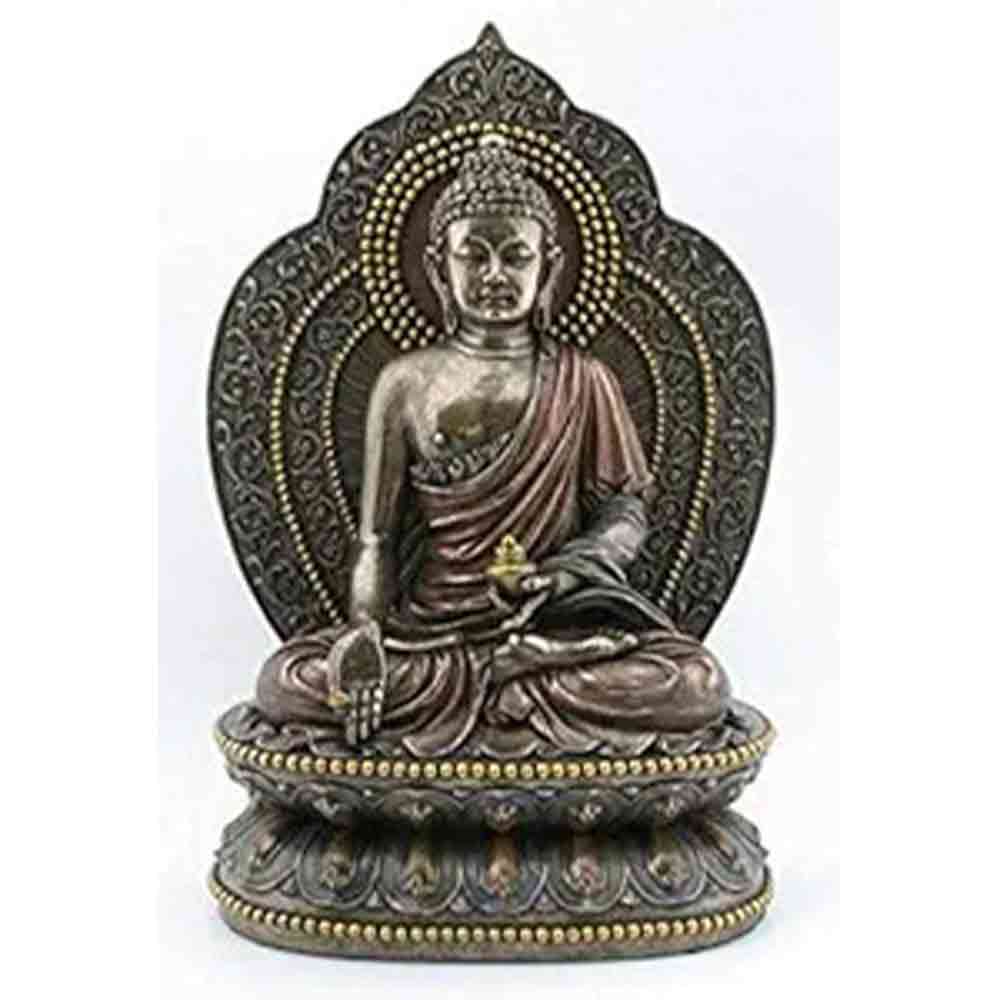 Polyresin Meditating Lord Buddha Statue - Serene Home Decor Accent - Perfect for Meditation Rooms, Living Spaces, Yoga Studios - Gift for Housewarmings, Diwali