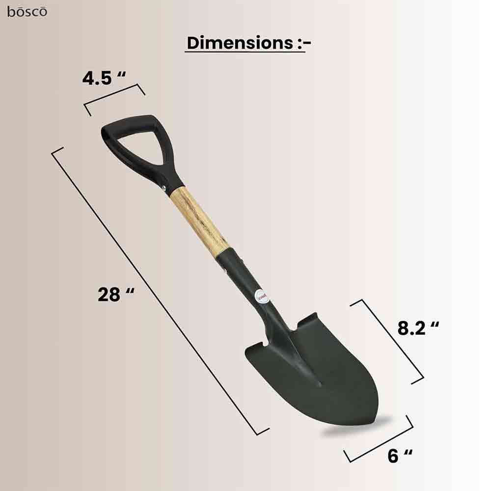 Small Multi-Purpose Shovel for Outdoor, Gardening, Engineering, Camping & Construction Rust-Resistant Steel Blade Compact&Durable Tool for Digging,Lifting,Moving Heavy Duty Shovel with D Handle