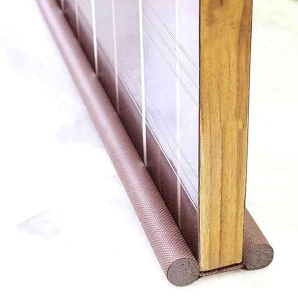 39-Inch Weather Stripping Door Seal Strip – PVC Under Door Draft Stopper & Gap Filler | Soundproof, Dustproof & Energy Saving Door Bottom Sealing Guard – Brown, Pack of 1
