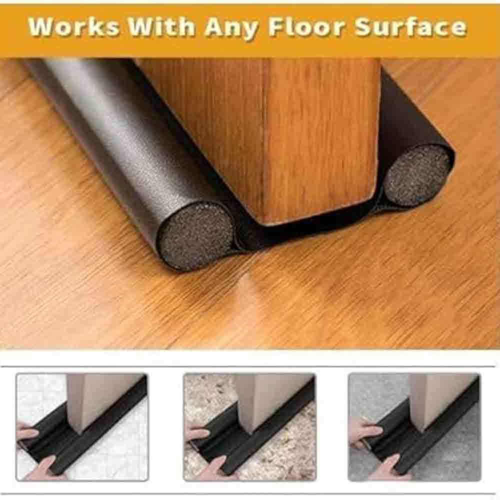 39-Inch Weather Stripping Door Seal Strip – PVC Under Door Draft Stopper & Gap Filler | Soundproof, Dustproof & Energy Saving Door Bottom Sealing Guard – Brown, Pack of 1