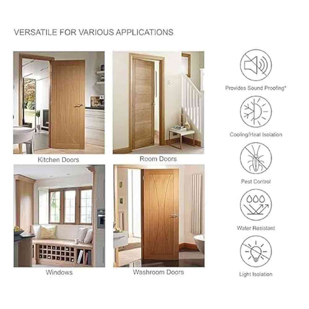 39-Inch Weather Stripping Door Seal Strip – PVC Under Door Draft Stopper & Gap Filler | Soundproof, Dustproof & Energy Saving Door Bottom Sealing Guard – Brown, Pack of 1